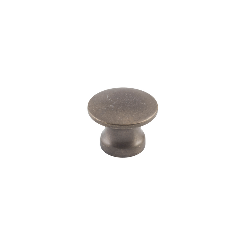 Cupboard Knob Curved Antique Brass 19mm