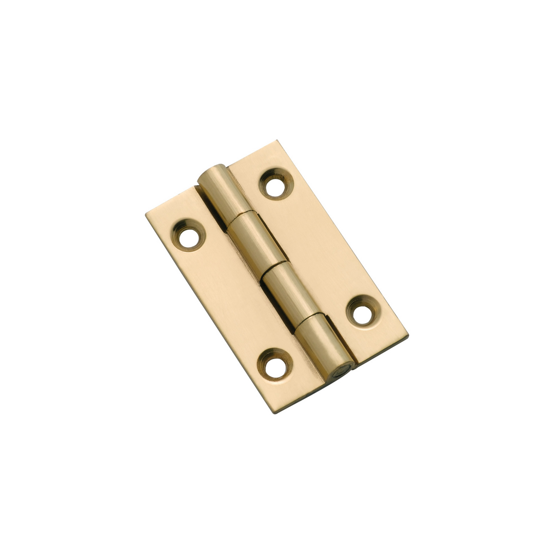 Hinge - Fixed Pin Polished Brass 38mm x 22mm