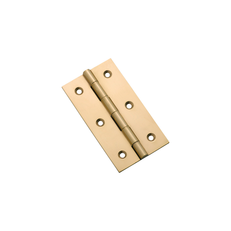 Hinge - Fixed Pin Polished Brass 76mm x 41mm