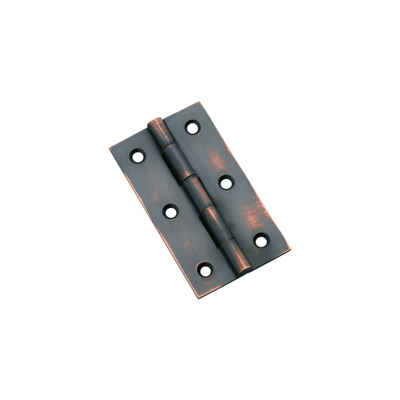 Hinge - Fixed Pin Antique Copper 63mm x 35mm