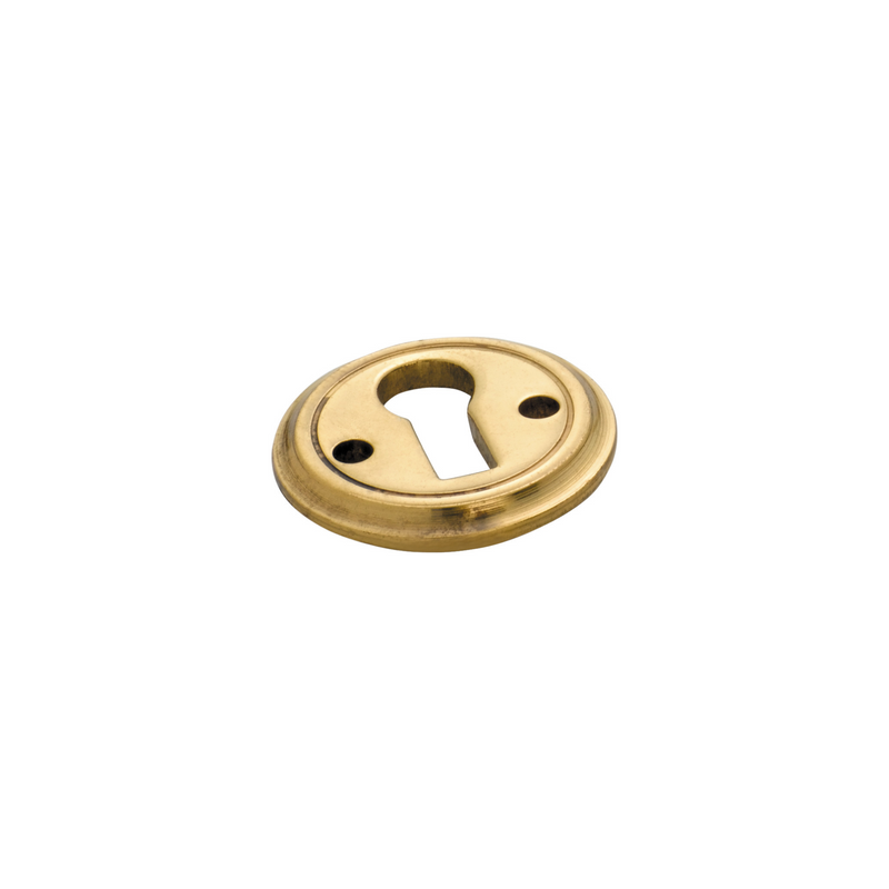 Escutcheon Round Polished Brass