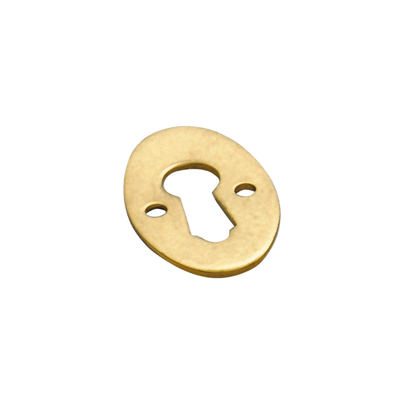 Escutcheon Oval Polished Brass