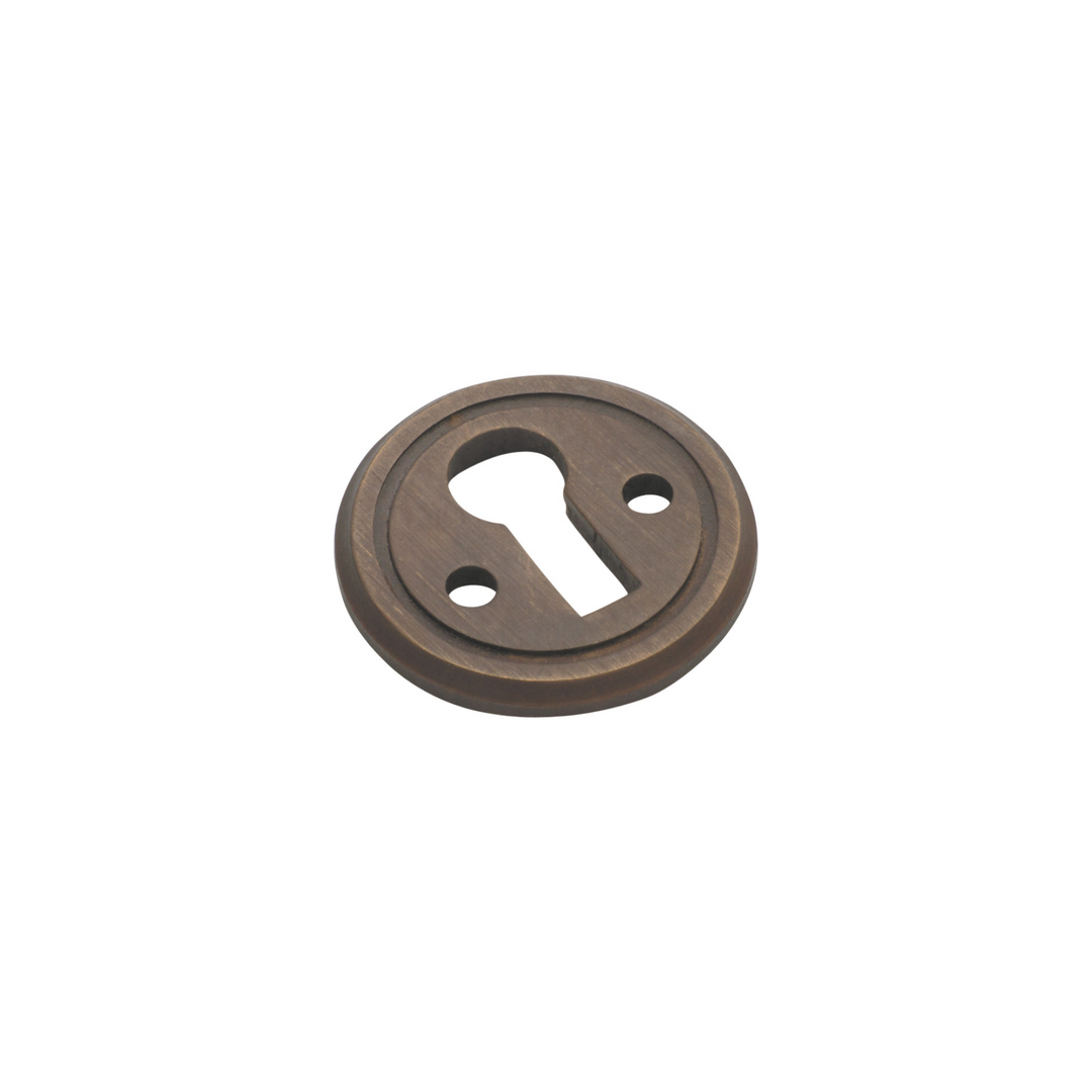 Escutcheon Round Antique Brass