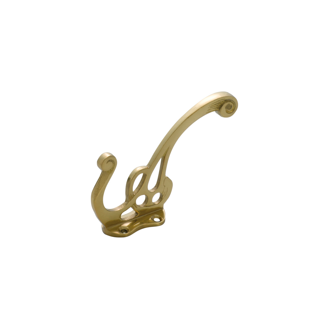 Hat & Coat Hook - Nouveau Polished Brass