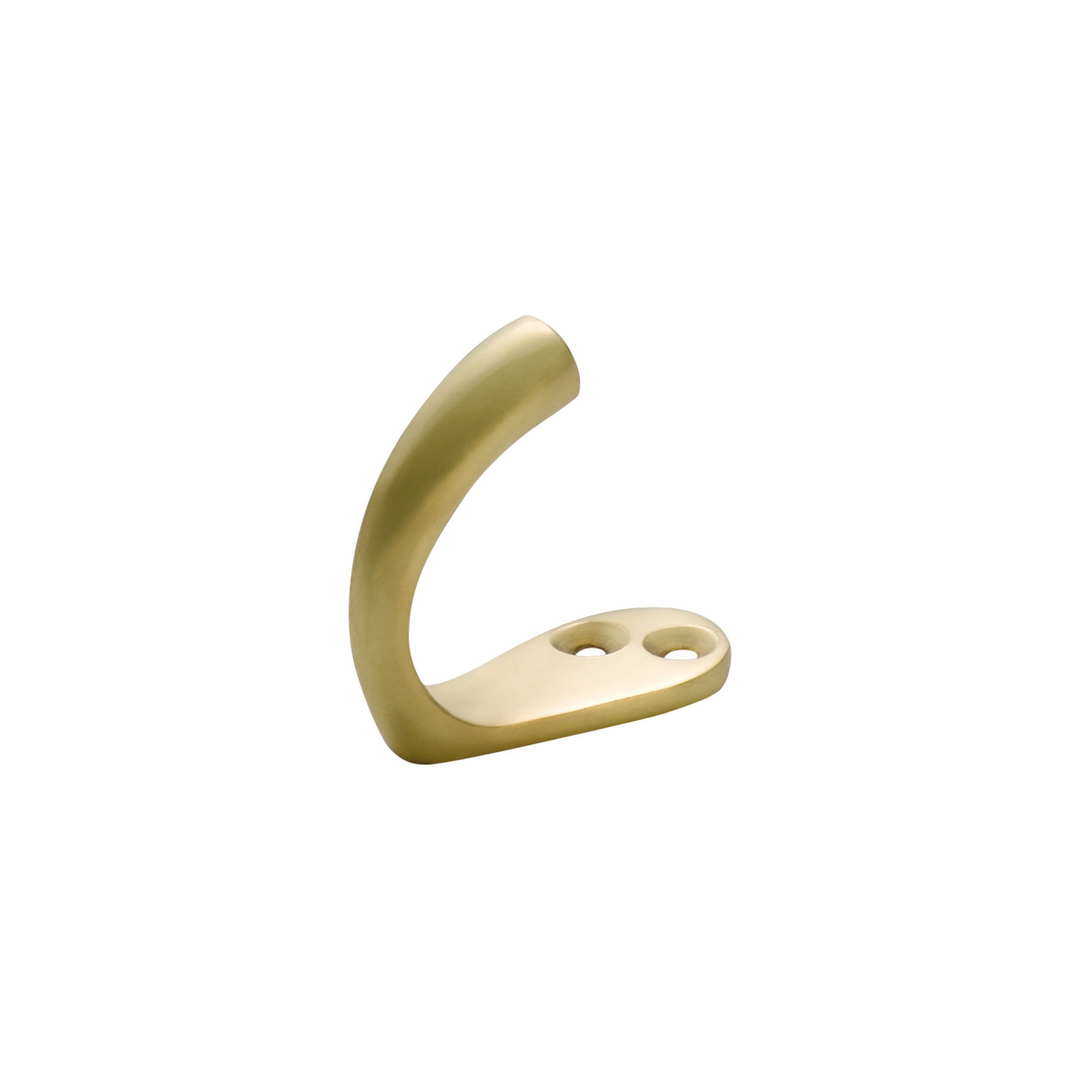 Single Robe Hook Polished Brass
