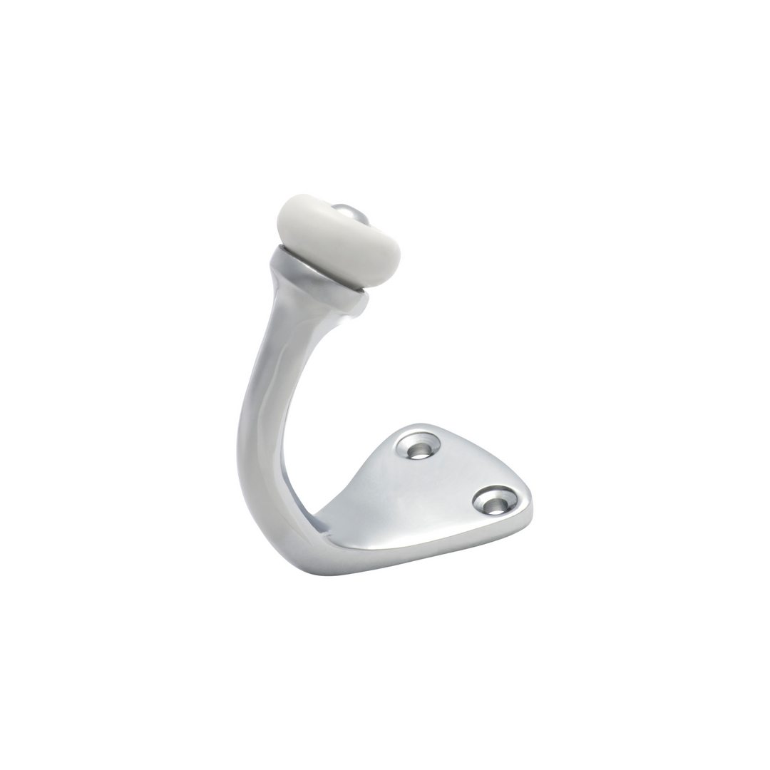 Robe Hook - Porcelain Tip Polished Chrome