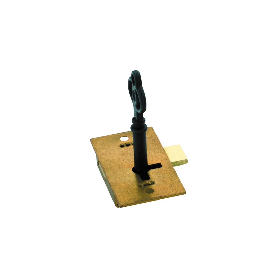 Cupboard Lock Brass 51mm x 26mm