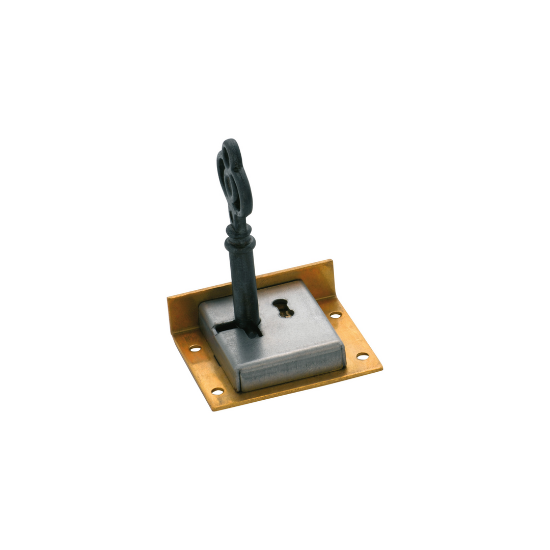 Drawer/Till Lock Brass 38mm x 32mm