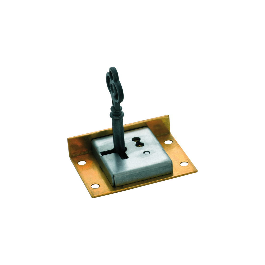 Drawer/Till Lock Brass 51mm x 38mm