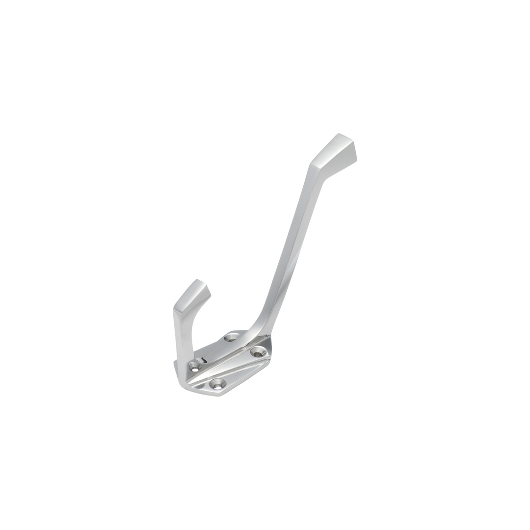 Hat & Coat Hook - Deco Polished Chrome