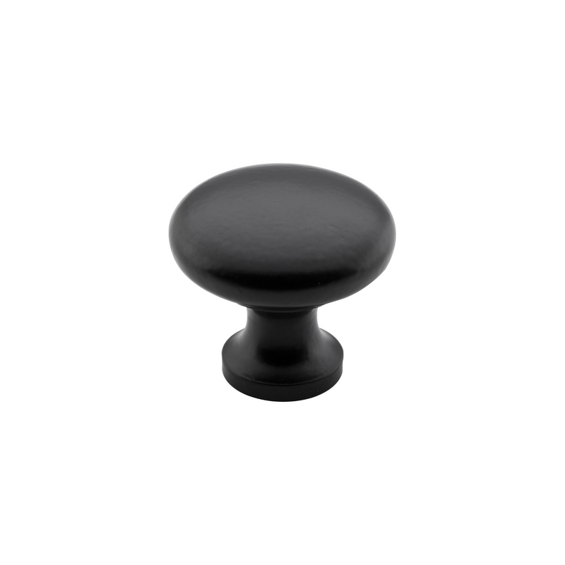 Cupboard Knob Round Matt Black 32mm