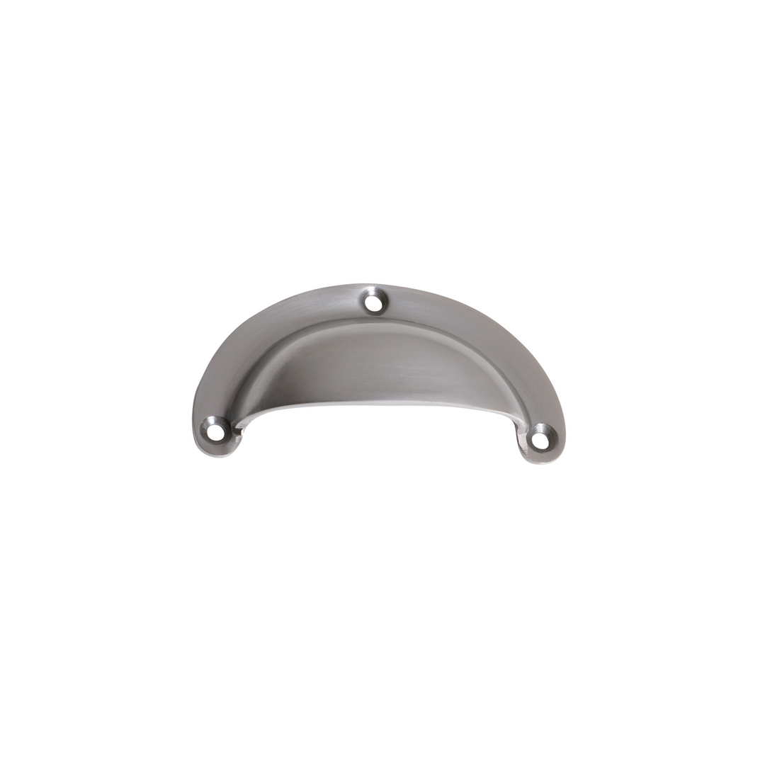 Drawer Pull Plain Large Polished Metal