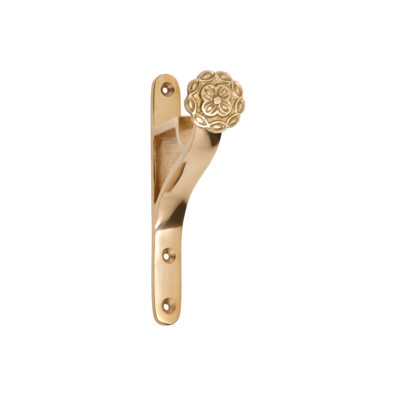 Curtain Bracket End Polished Brass