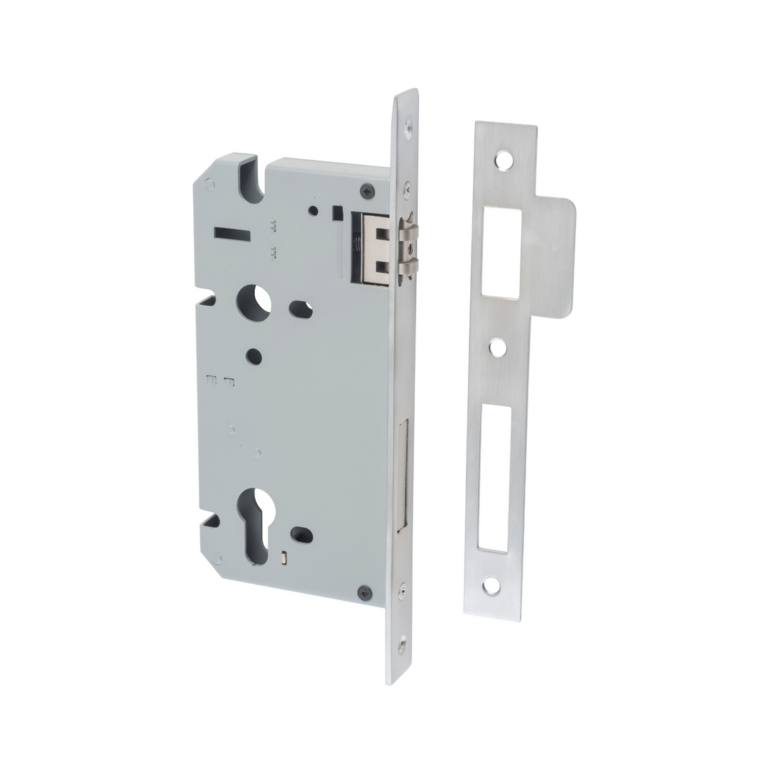 Euro Roller Lock Brushed Chrome 60mm