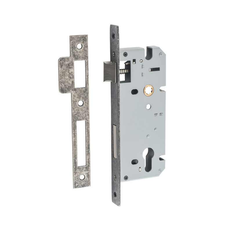 85mm Euro Lock Distressed Nickel 45mm