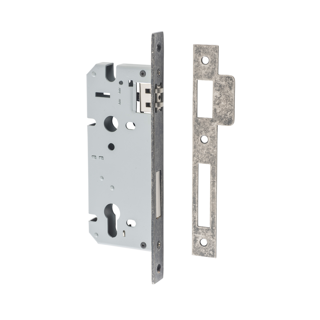 Euro Roller Lock Distressed Nickel 45mm