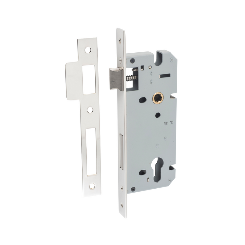 85mm Euro Lock Polished Nickel 45mm