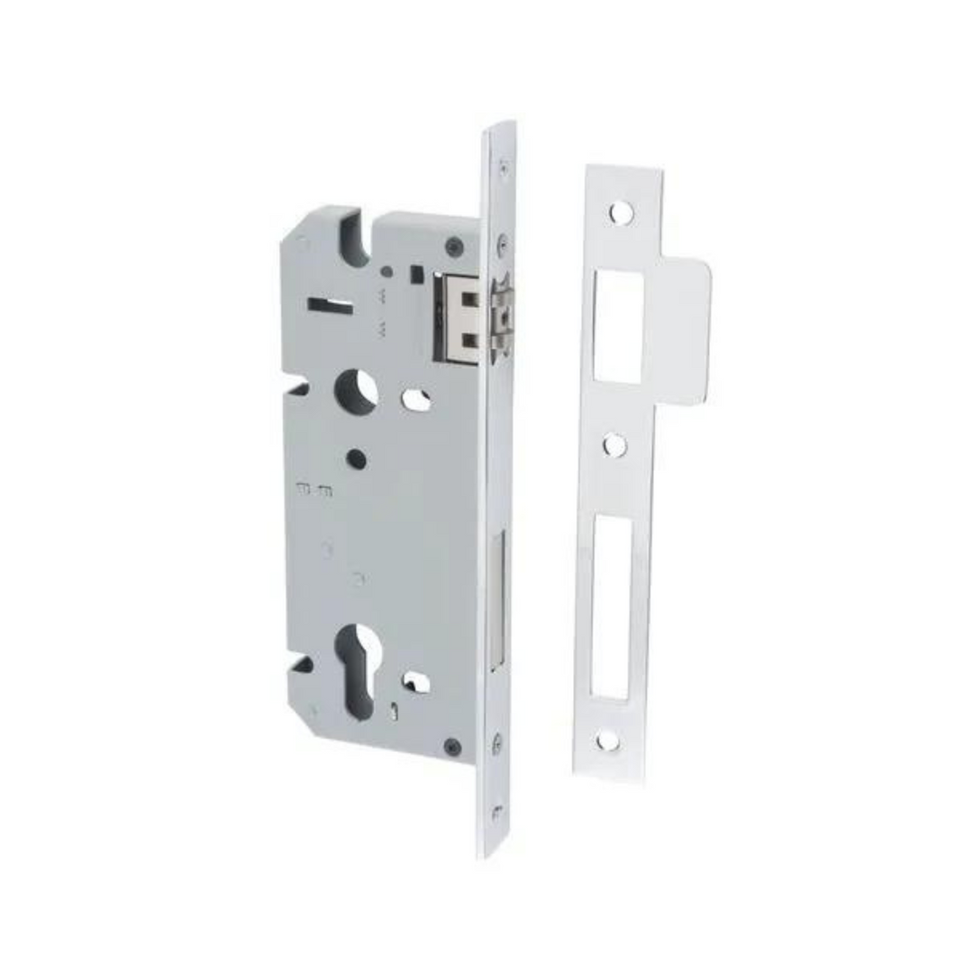 Euro Roller Lock Polished Nickel 45mm