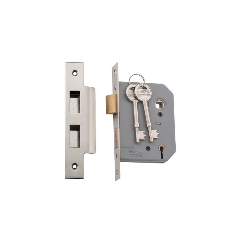 5 Lever Mortice Lock Satin Nickel 57mm