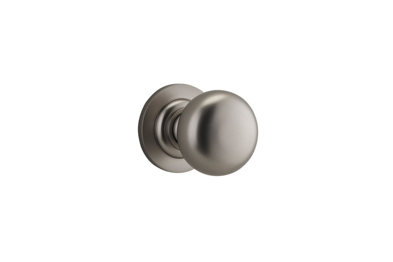 Cambridge Knob on Rose Satin Nickel