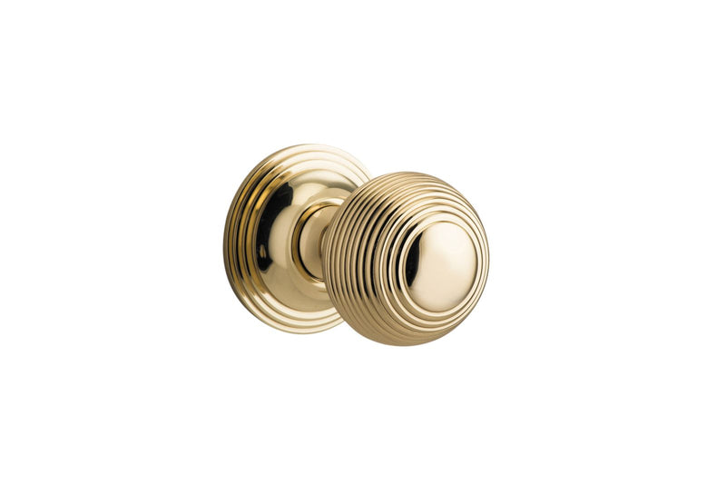 Guildford Knob on Rose Polished Brass