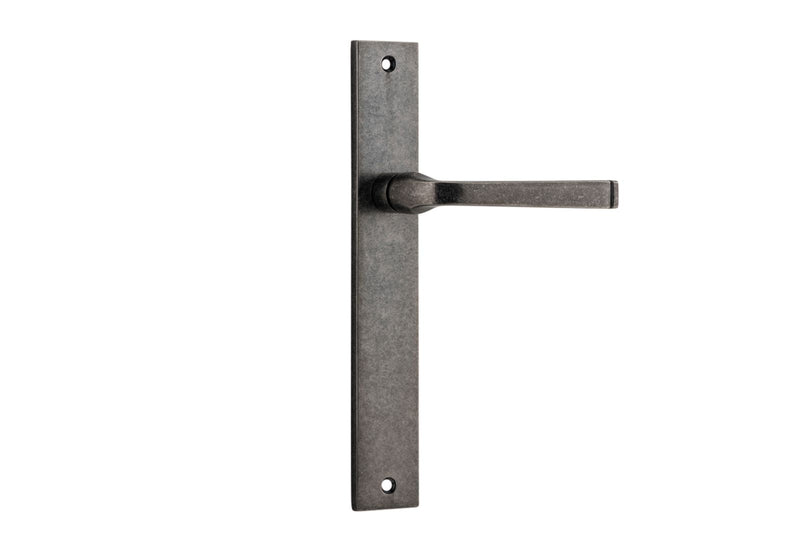 Annecy Lever Rectangular Distressed Nickel