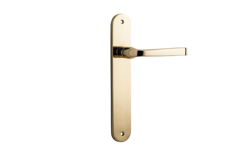 Annecy Lever Oval Polished Brass