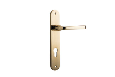 Annecy Lever Oval Polished Brass