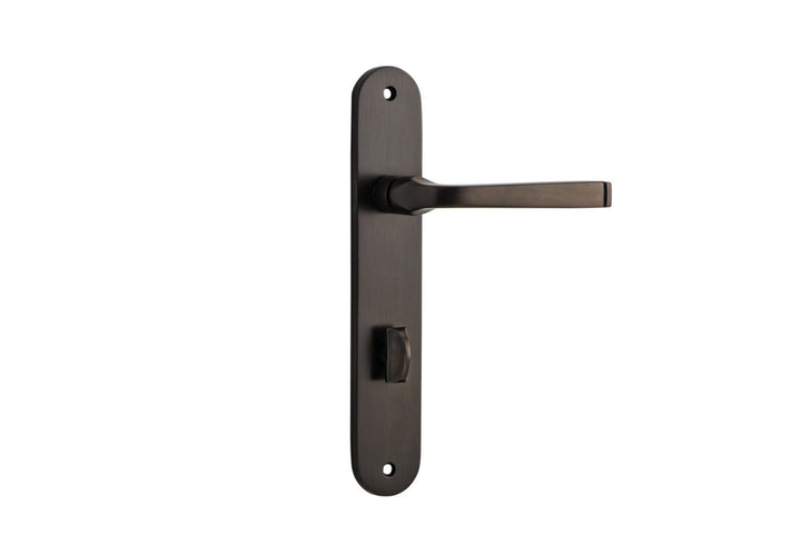 Annecy Lever Oval Signature Brass