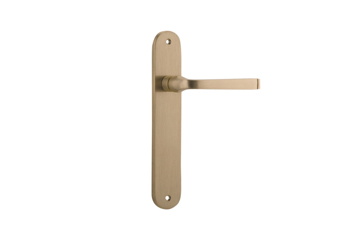 Annecy Lever Oval Brushed Brass
