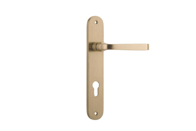 Annecy Lever Oval Brushed Brass