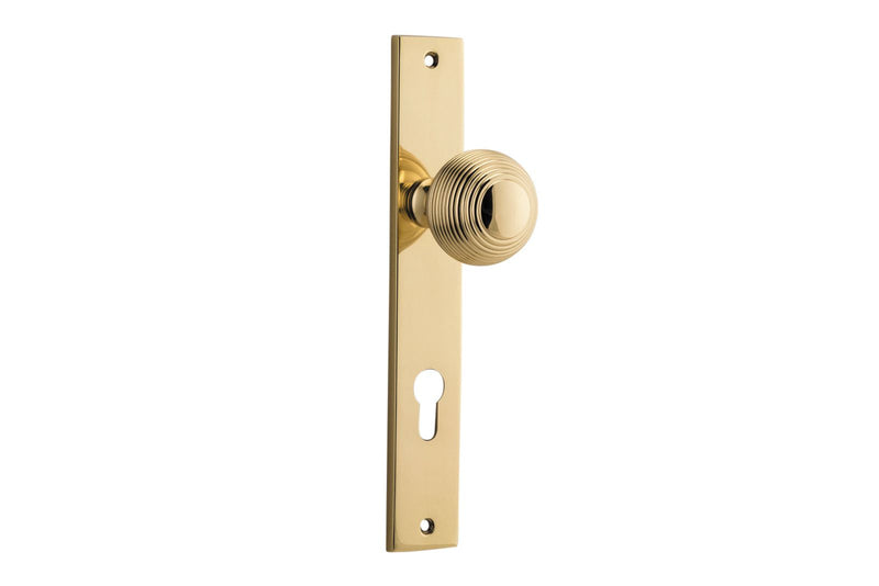 Guildford Knob Rectangular Polished Brass