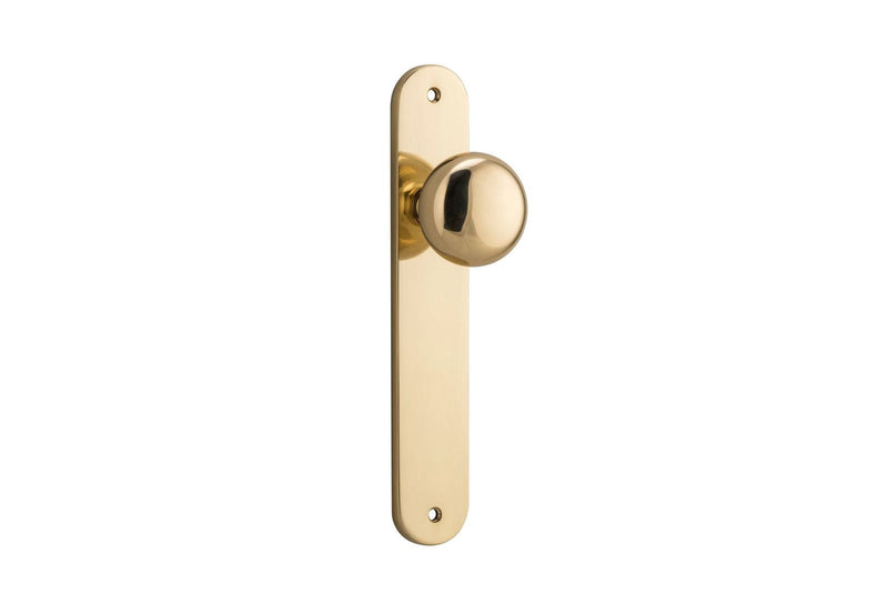 Cambridge Knob Oval Polished Brass