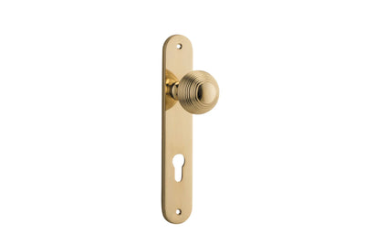 Guildford Knob Oval Polished Brass