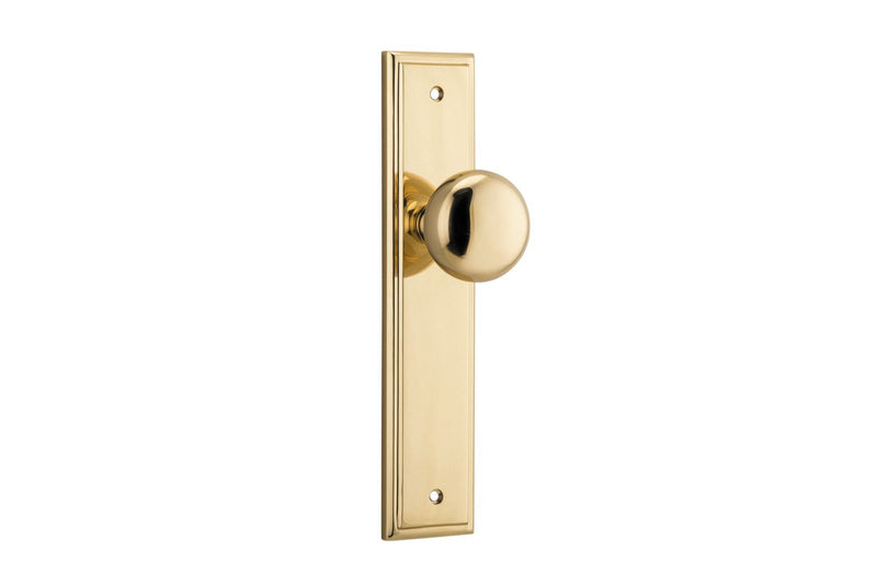 Cambridge Knob Stepped Polished Brass