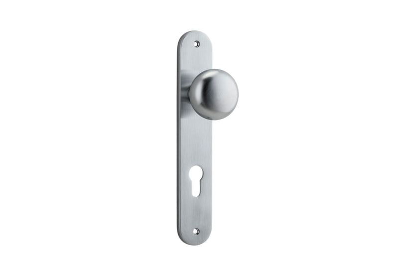 Cambridge Knob Oval Brushed Chrome