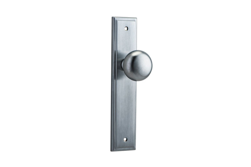 Cambridge Knob Stepped Brushed Chrome