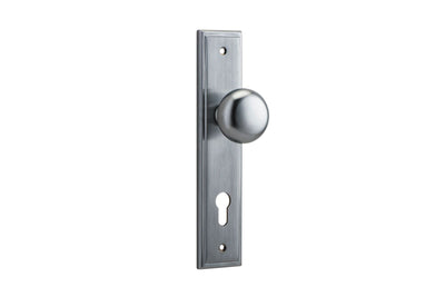 Cambridge Knob Stepped Brushed Chrome