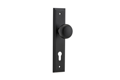 Cambridge Knob Stepped Matt Black