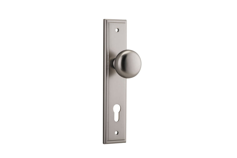 Cambridge Knob Stepped Satin Nickel