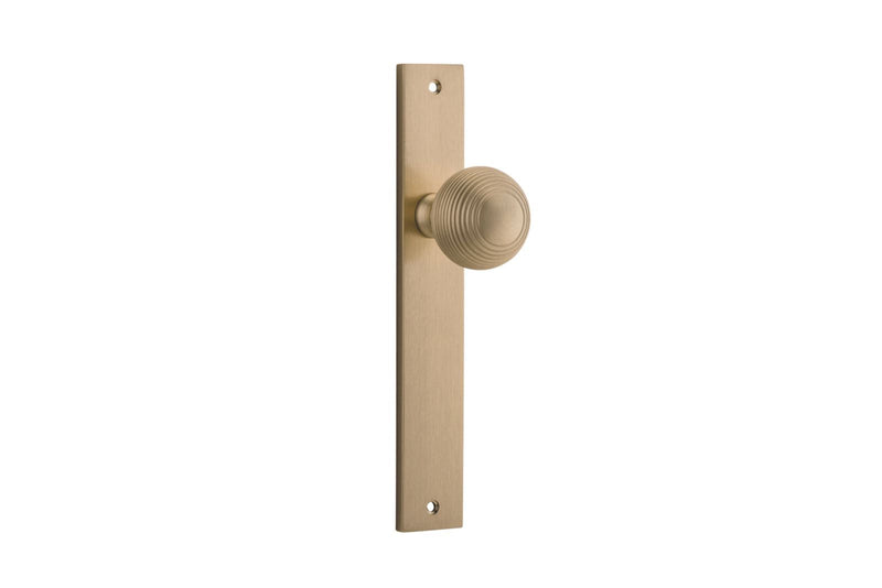 Guildford Knob Rectangular Brushed Brass