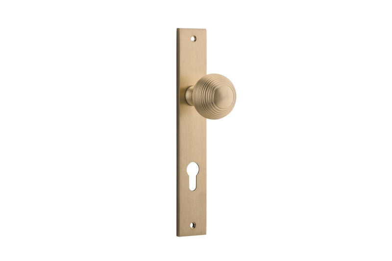 Guildford Knob Rectangular Brushed Brass