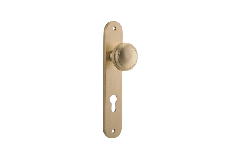 Paddington Knob Oval Brushed Brass