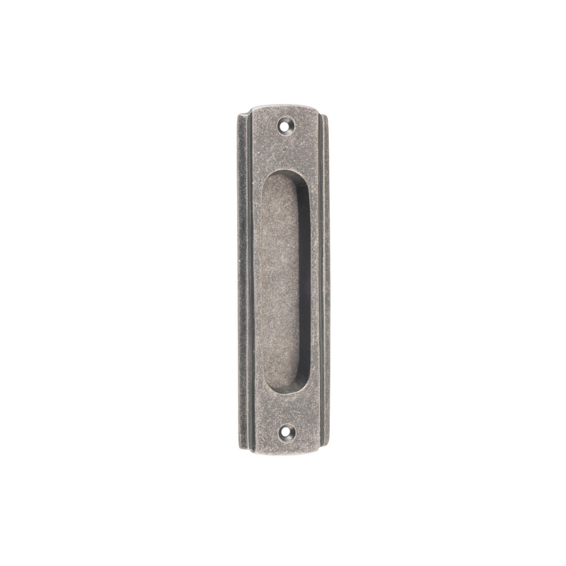 Traditional Sliding Door Pull Rumbled Nickel