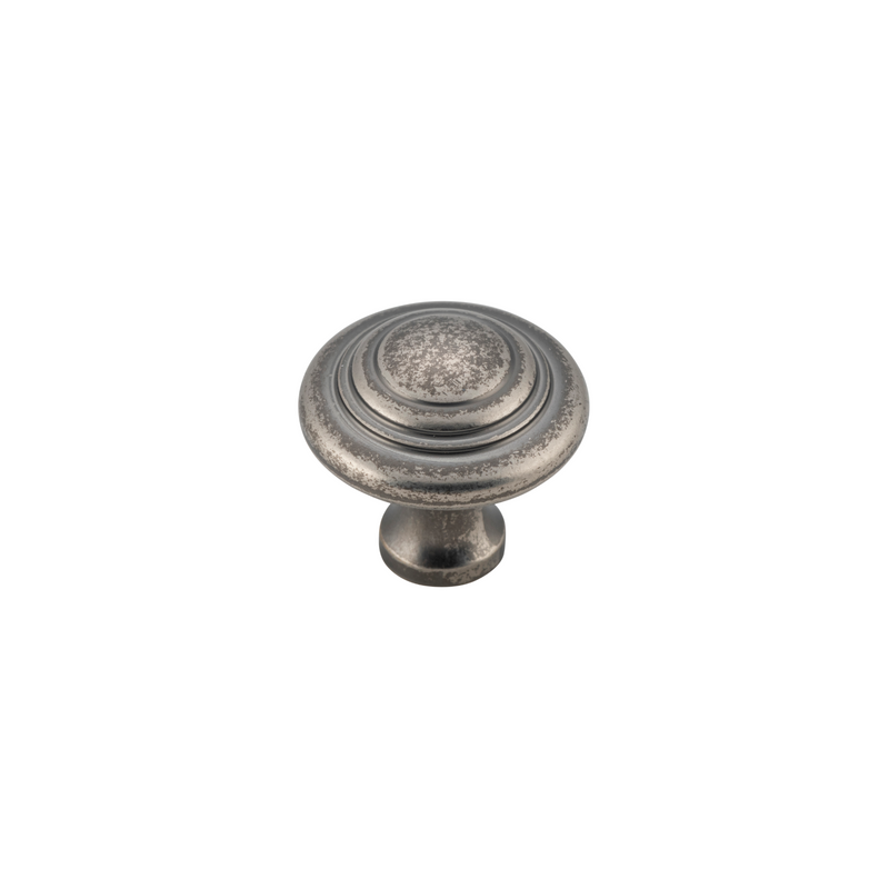 Cupboard Knob Domed Rumbled Nickel 25mm