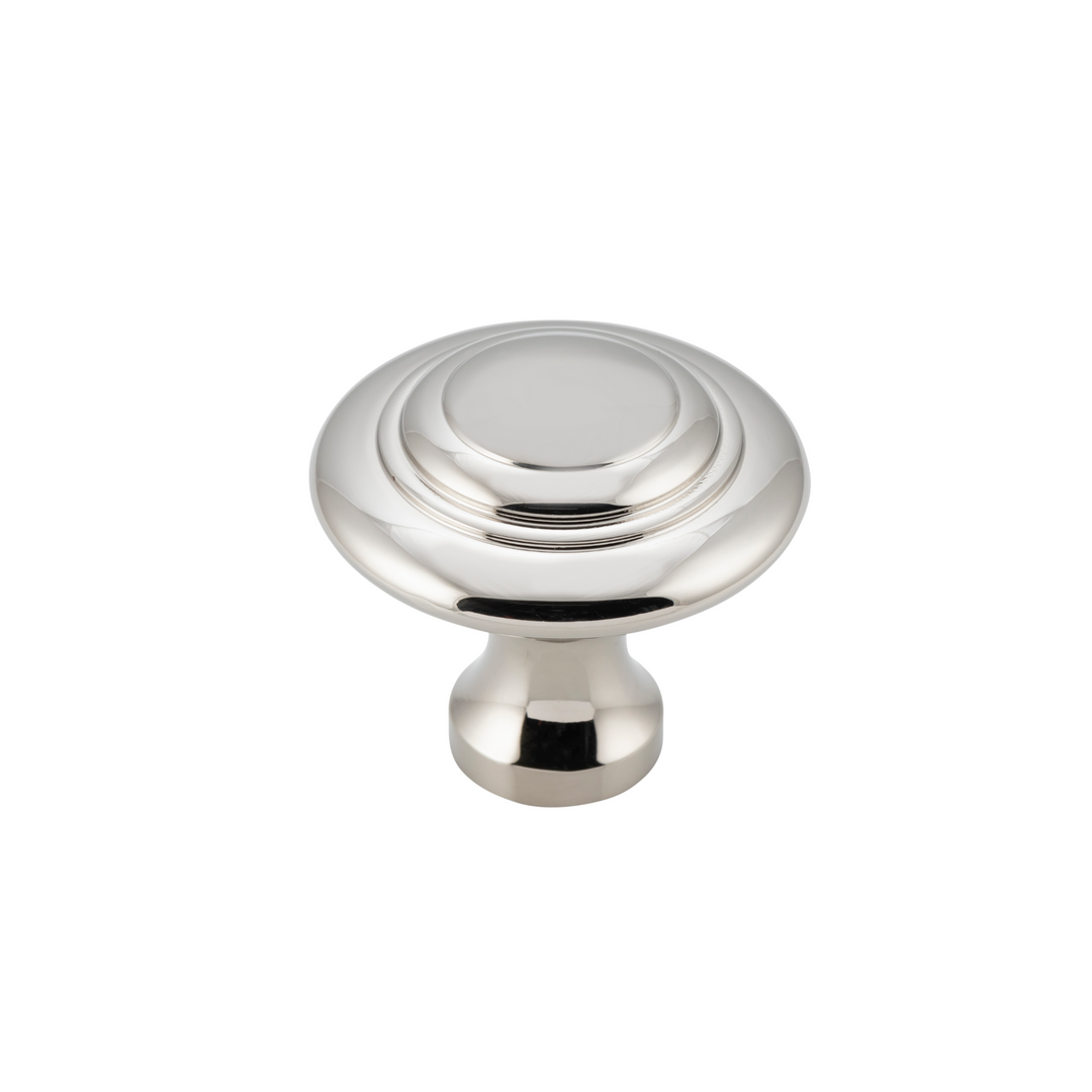 Cupboard Knob Domed Polished Nickel 38mm