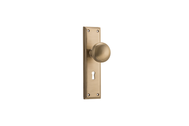 Milton Knob Unlacquered Satin Brass