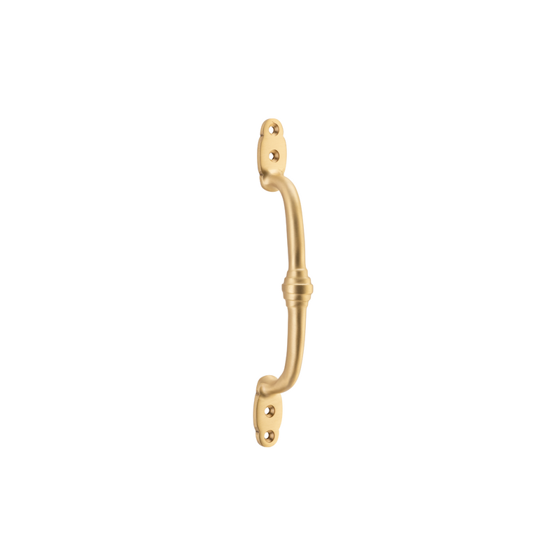 Offset Banded Pull Handle Satin Brass