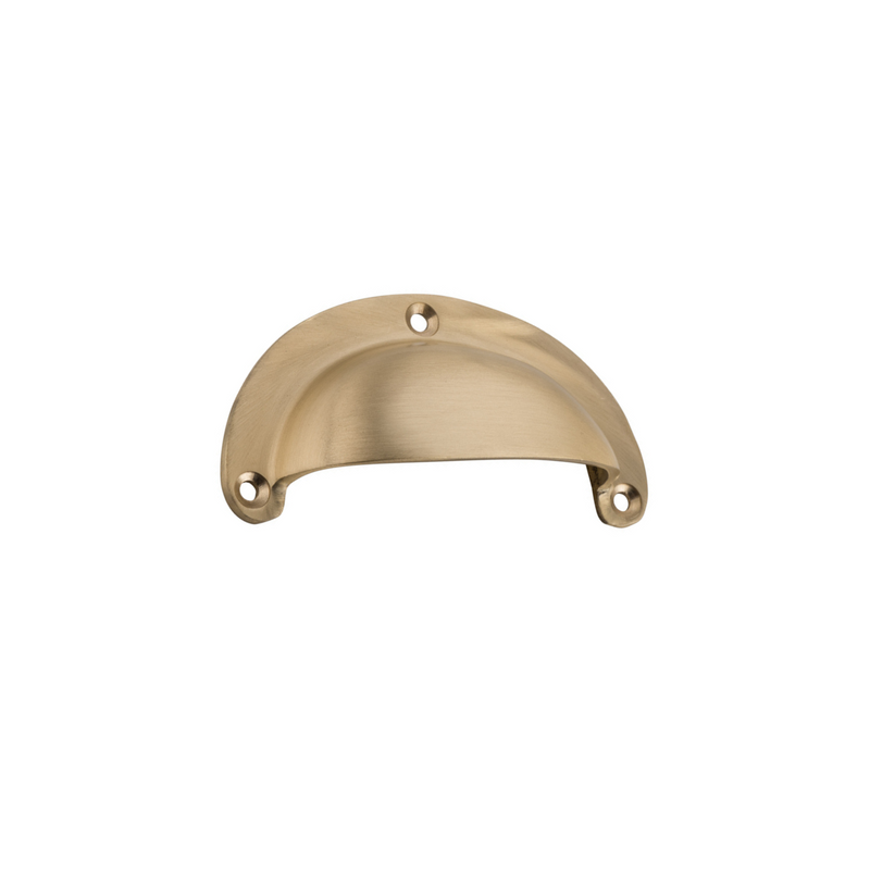 Drawer Pull Plain Large Satin Brass