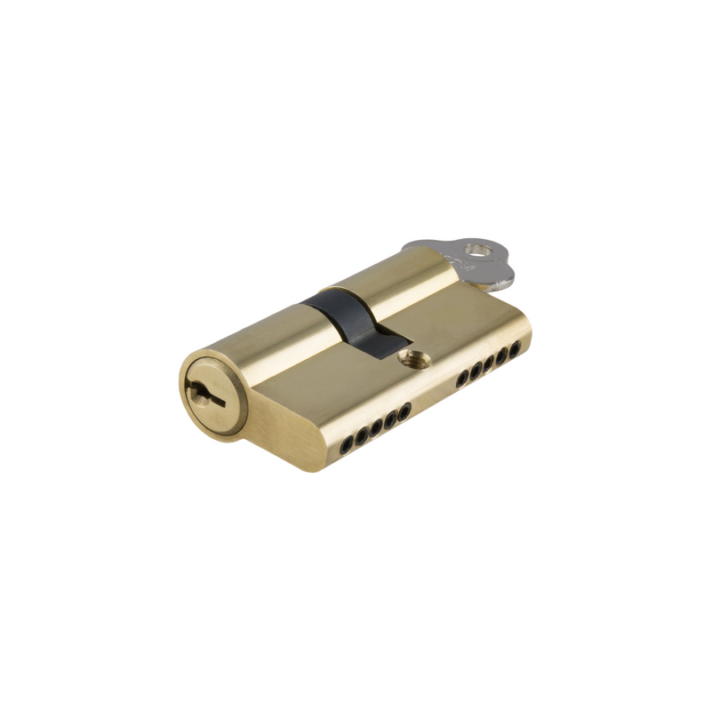 Euro Cylinder Dual Function Polished Brass 65mm